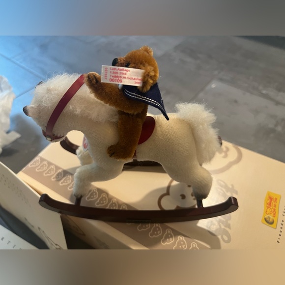 BNIB Steiff Teddy Bear on Rocking Horse 2007 Limited Edition papers & box 037337 - Picture 11 of 15
